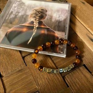 evermore Taylor Swift Era Bracelet | Handmade Jewelry (Gold Letters)